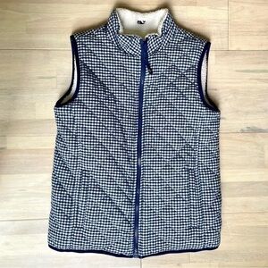 VINEYARD VINES KIDS REVERSIBLE VEST Medium 10/12 Navy White